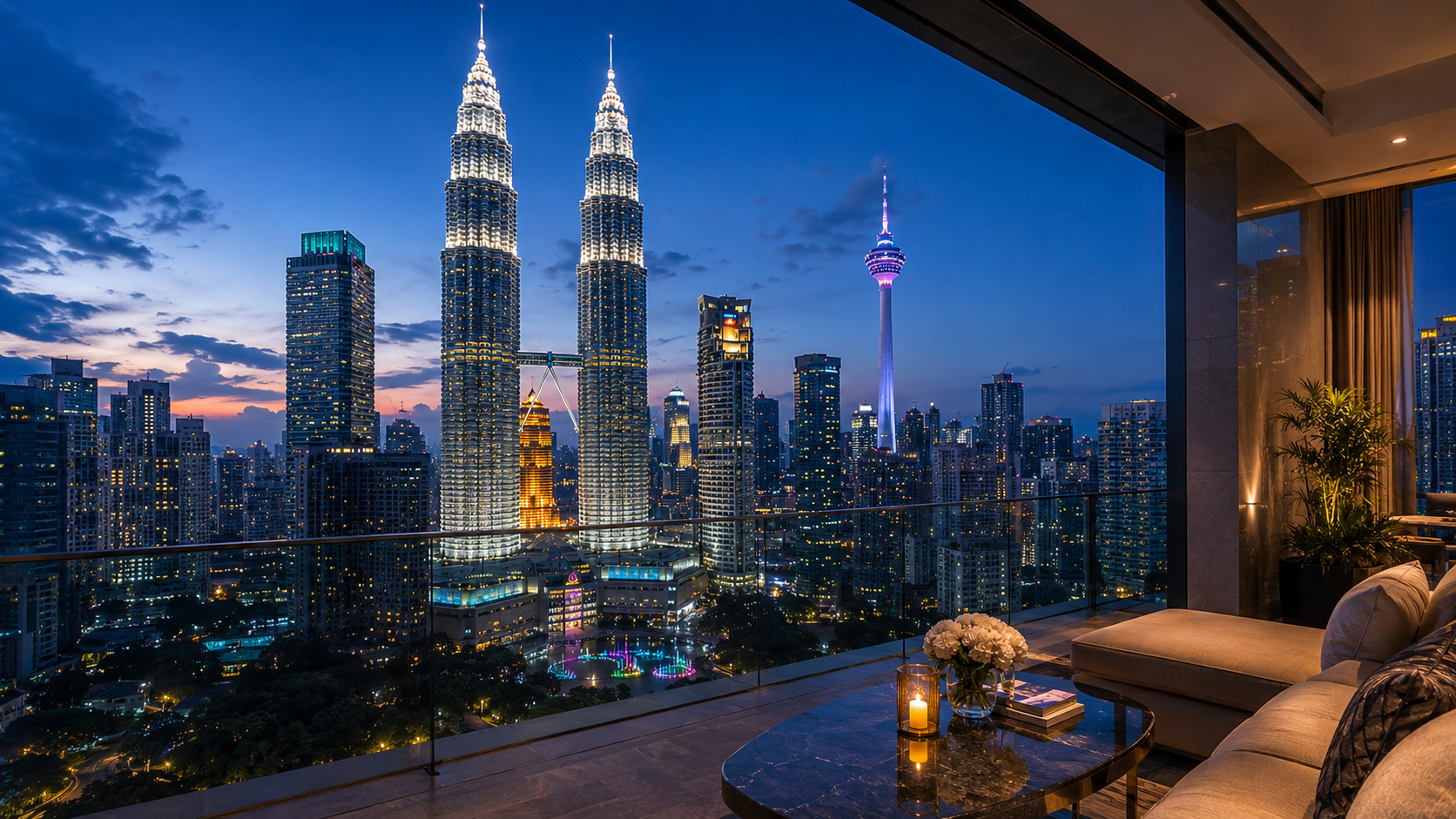 Petronas Twin Towers view near Star Suites KLCC